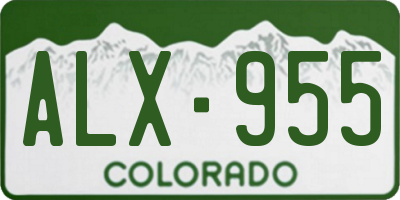 CO license plate ALX955