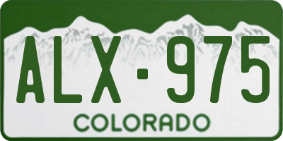 CO license plate ALX975