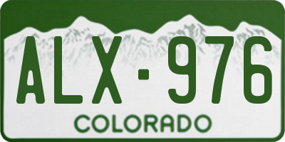 CO license plate ALX976
