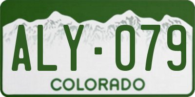 CO license plate ALY079