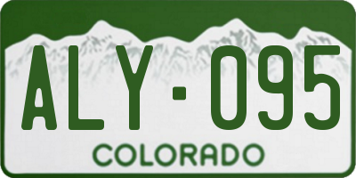 CO license plate ALY095