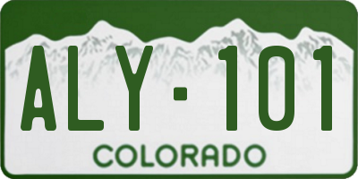 CO license plate ALY101