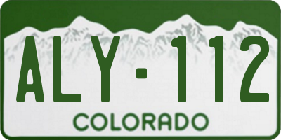 CO license plate ALY112