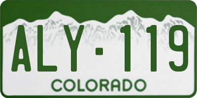 CO license plate ALY119