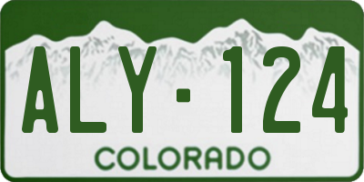 CO license plate ALY124