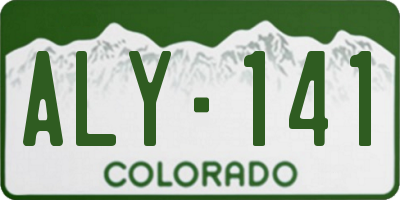 CO license plate ALY141