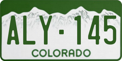 CO license plate ALY145