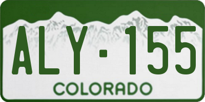 CO license plate ALY155