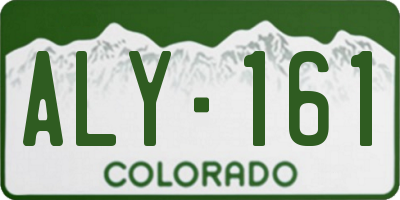 CO license plate ALY161