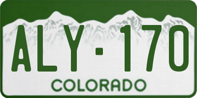 CO license plate ALY170