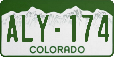 CO license plate ALY174