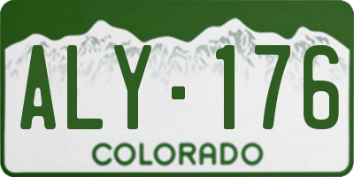 CO license plate ALY176