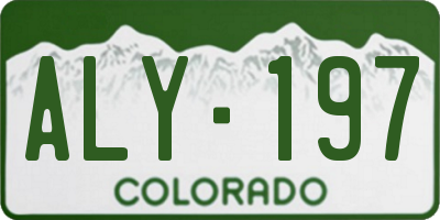 CO license plate ALY197