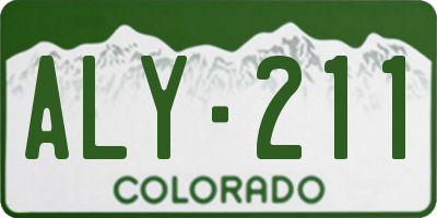 CO license plate ALY211