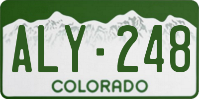 CO license plate ALY248