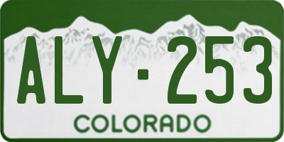 CO license plate ALY253