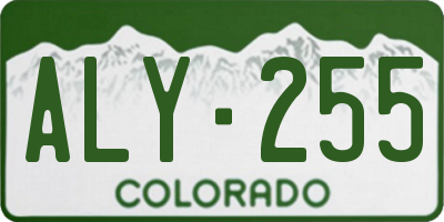 CO license plate ALY255