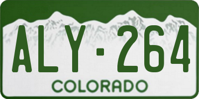 CO license plate ALY264