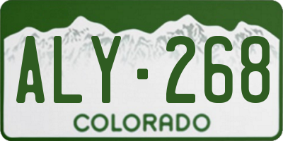 CO license plate ALY268