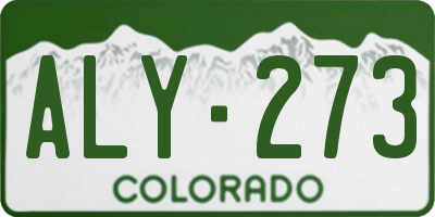 CO license plate ALY273