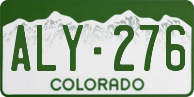 CO license plate ALY276