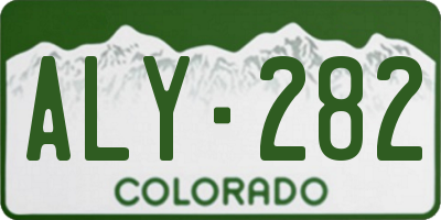 CO license plate ALY282
