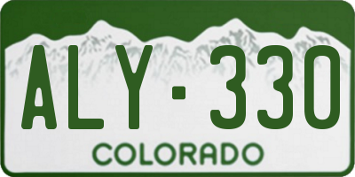 CO license plate ALY330