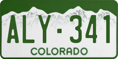 CO license plate ALY341