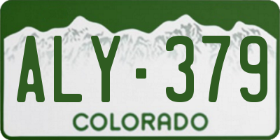 CO license plate ALY379