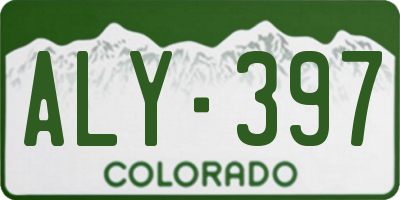 CO license plate ALY397