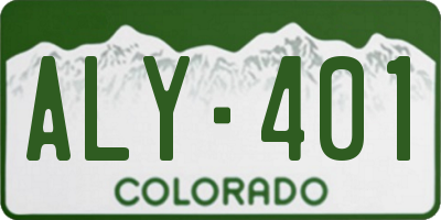 CO license plate ALY401