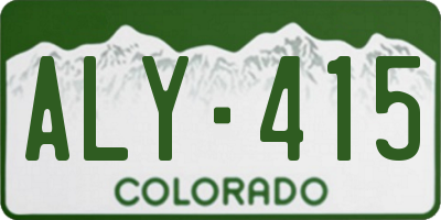 CO license plate ALY415