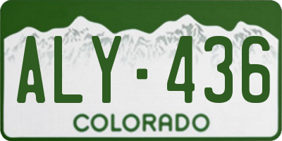 CO license plate ALY436