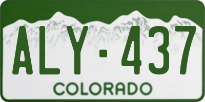 CO license plate ALY437