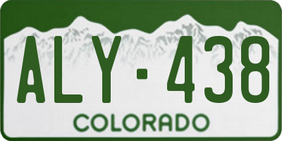 CO license plate ALY438