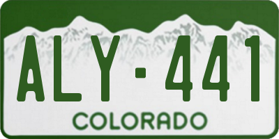 CO license plate ALY441