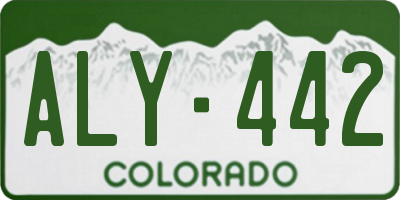 CO license plate ALY442