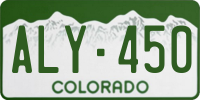 CO license plate ALY450