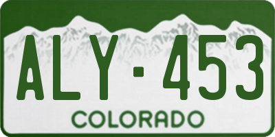 CO license plate ALY453