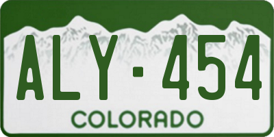 CO license plate ALY454