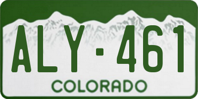 CO license plate ALY461