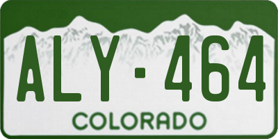 CO license plate ALY464