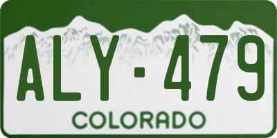 CO license plate ALY479