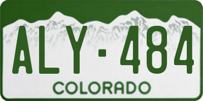 CO license plate ALY484