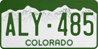 CO license plate ALY485