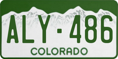 CO license plate ALY486