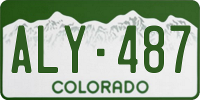 CO license plate ALY487