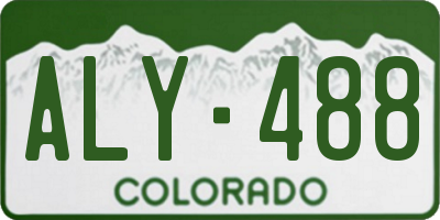 CO license plate ALY488