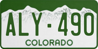 CO license plate ALY490