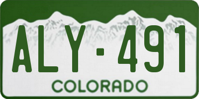 CO license plate ALY491